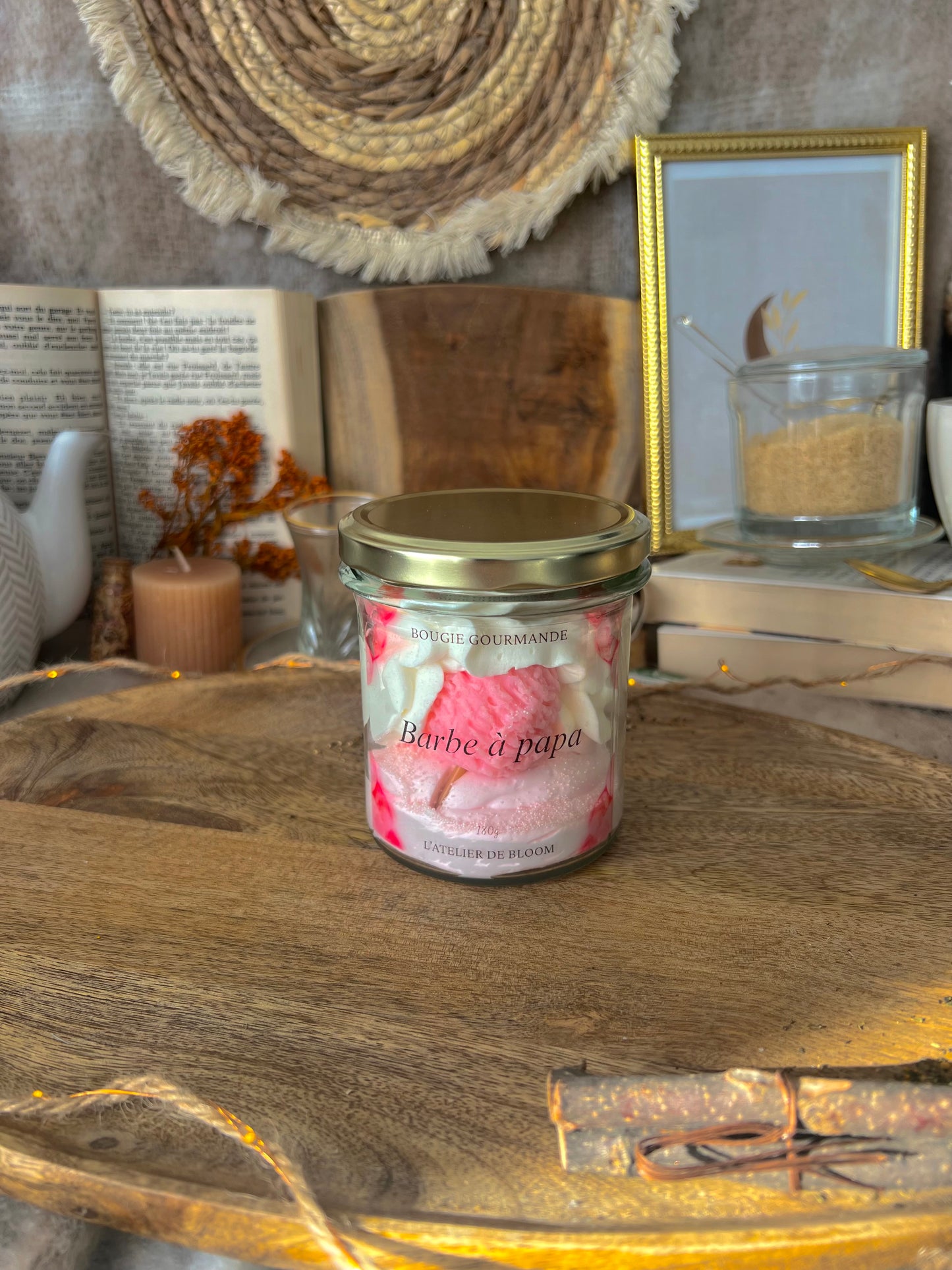 Bougie gourmande Barbe à papa