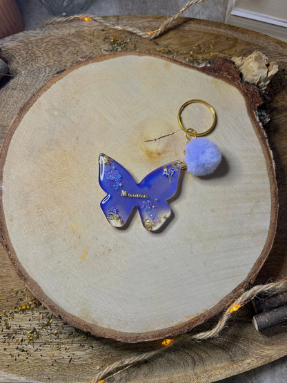 Porte-clés papillon Maman