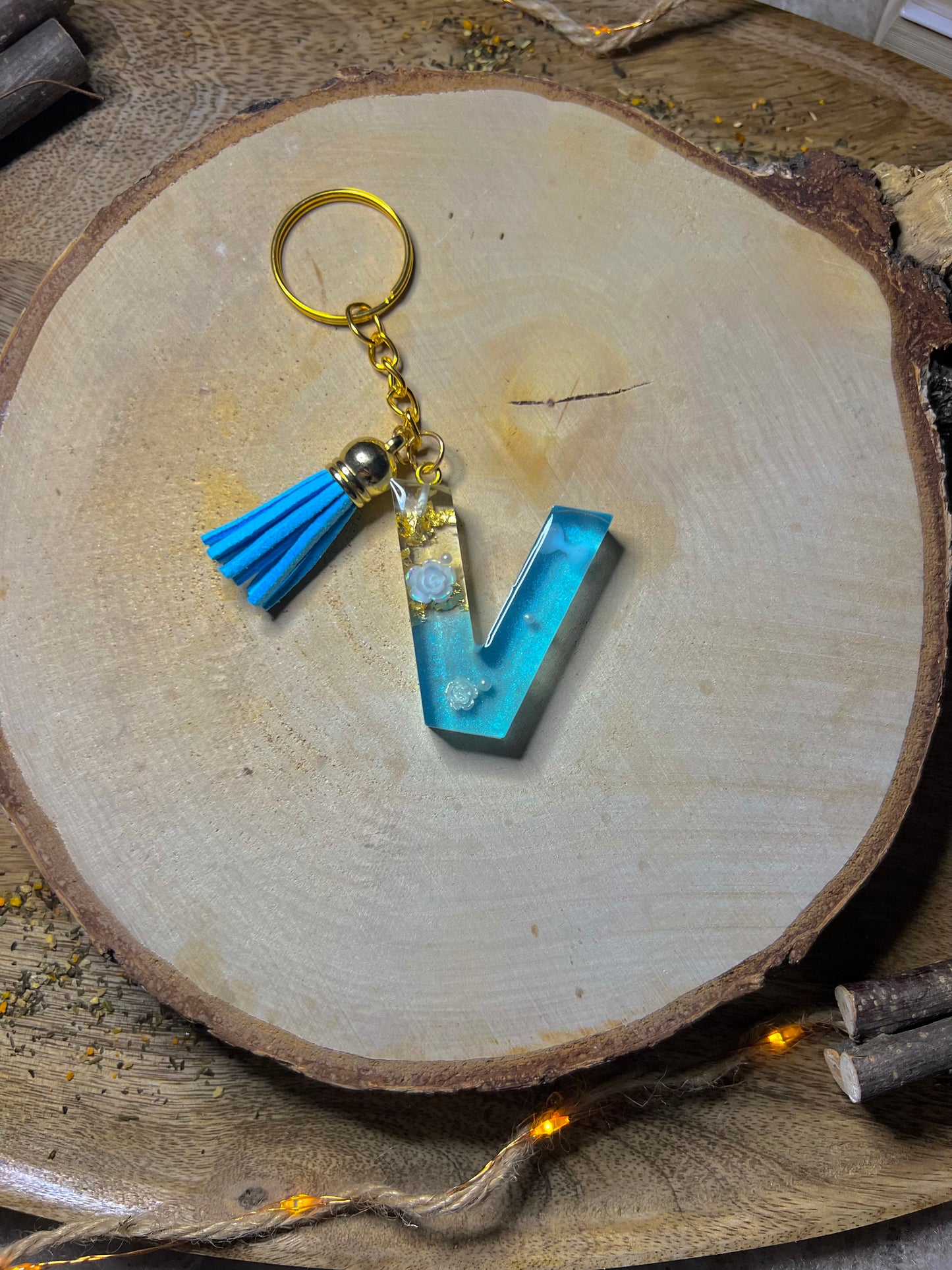 Porte-clés lettre « V »