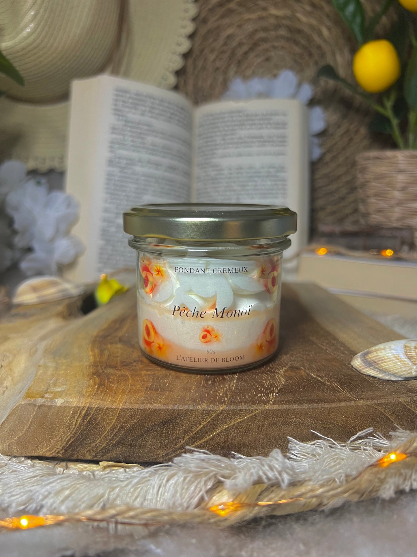Fondant crémeux Pêche Monoï